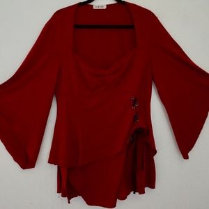 Goefir Renaissance Type Red Blouse